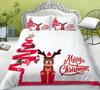 Christmas Gift Quilt Cover Pillowcase Two Or Three Piece Set Santa Claus Digital Printing Polyester Can Be