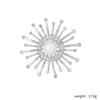 SUNFLOWER Pearl Brooch Pin File Rhinestone Wedding Dress Collar Pin Fashion Fashion Costume Accessories
