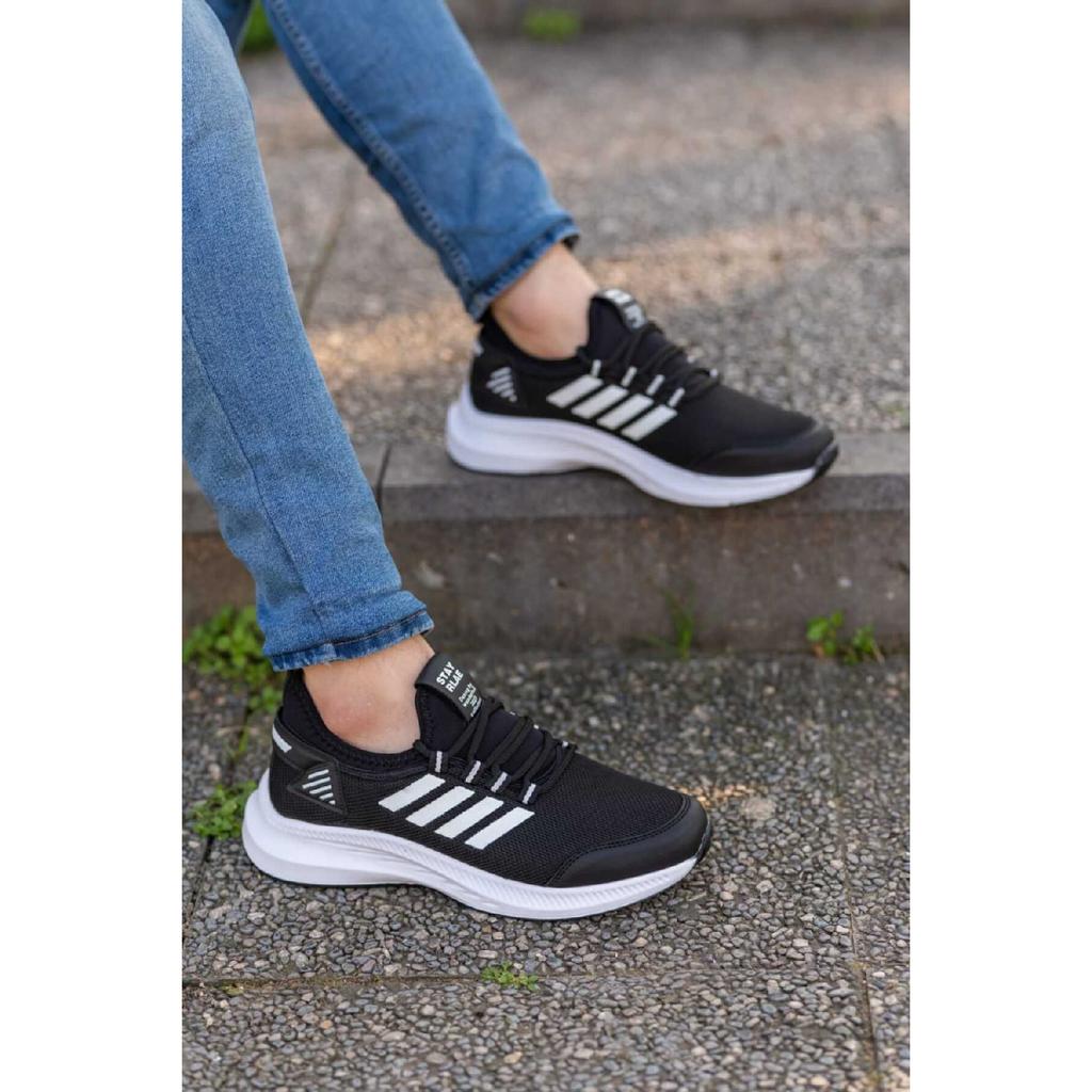 Men's White Rubber 4 Line Orthopedic Casual Sneaker Shoes Wsb0716