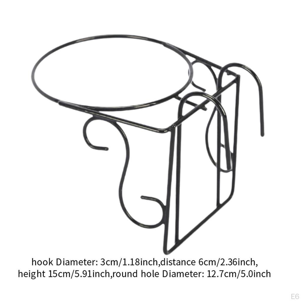 Railing Flower Pot Hanging Basket Planter Iron Art,Multipurpose,Potted Display Rack