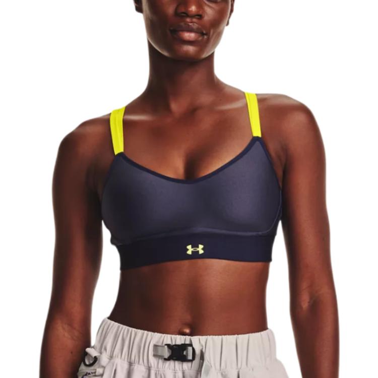 Under Armour Infinity Logo Print Low-Impact Sports Bra Women Underwear Steel-Purple 1373861-558