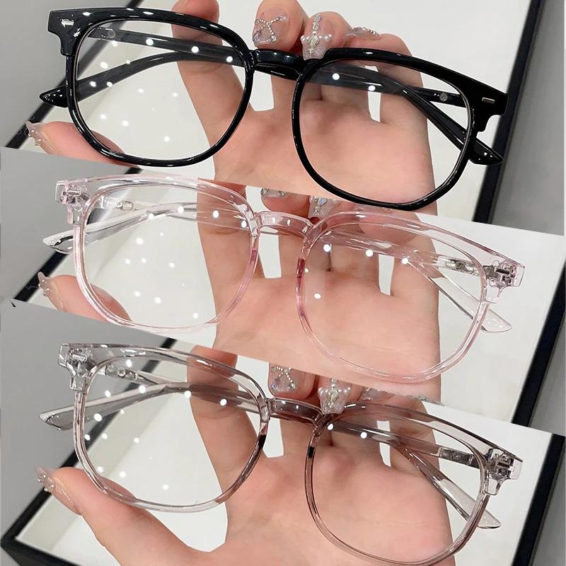 

3Pcs Anti-Blue Light Glasses For Women With Regular Eyeglass Frame Finished Retro Flat Light Frame