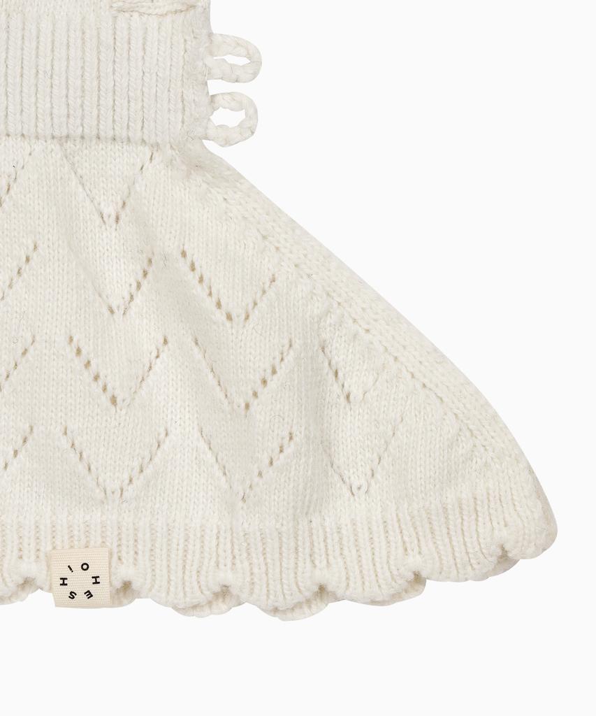 Ohesio Lace Knit Balaclava, White