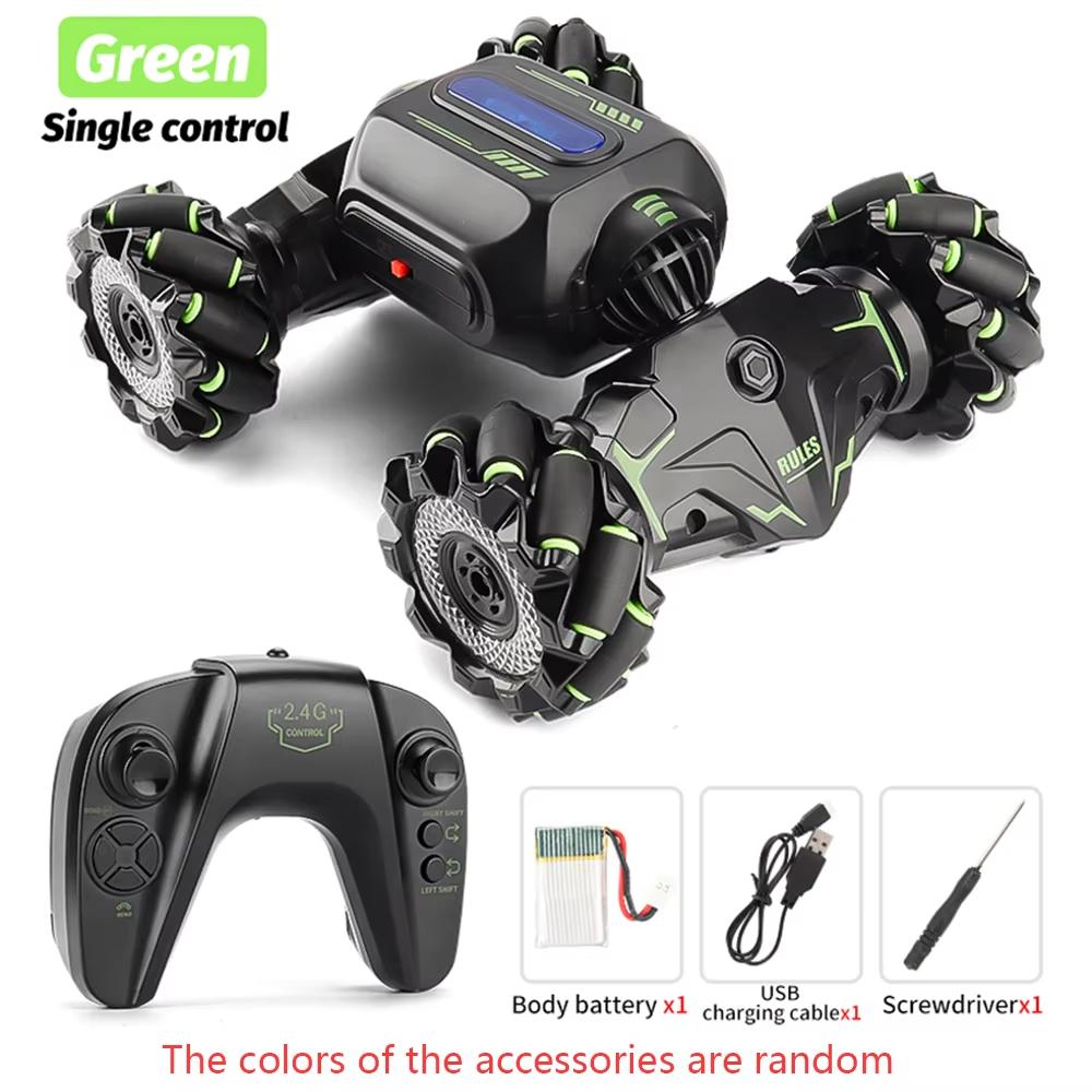

Новая игрушка RC Car Toy 2.4G Радиоуправляемые машины с датчиком жестов Вращение Твист Дрифтовый автомобиль Игрушка для скалолазания для детей Подарки Remote control зелёный