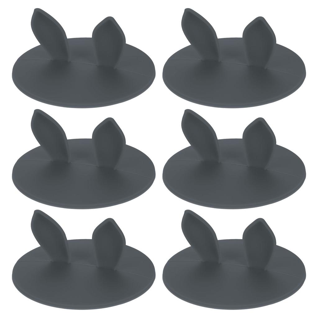 3/6Pcs Silicone Cup Lids 3.9 Inch Mug Cover Seal Rabbit Ear Silicone Cup Covers for Hot and Cold Drinks Cup Glass Cup Coffee Cup