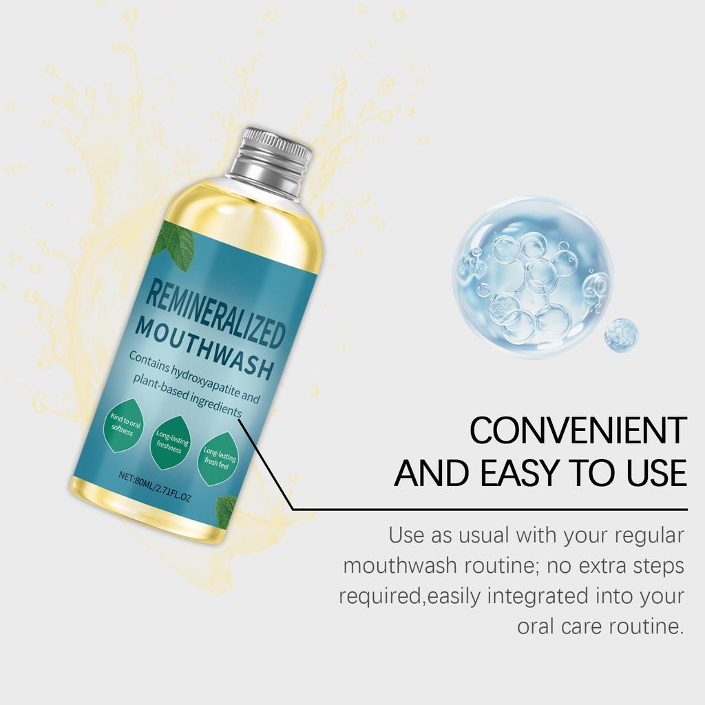Peppermint Mouthwash - Daily Care for a Fresh and Clean Mouth, Cleans Teeth and Gums, Soothes the Skin Around the Teeth