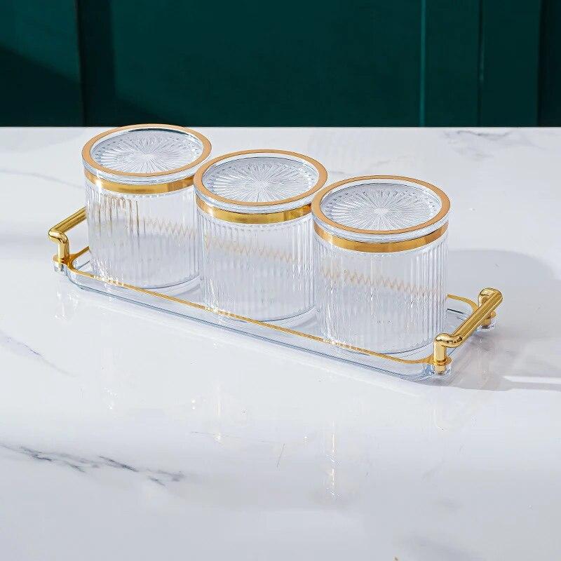 Light Luxury Seasoning Can Household Kitchen Sealed Seasoning Bottle Storage Can