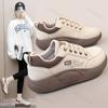 2026 Spring Lace-up Women's Shoes Comfortable Fashion Non Slip Platform Sneakers Height Increasing Casual Shoes Tenis Feminino
