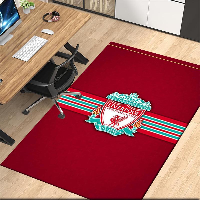 Liverpool Football Club Printed Carpet, for Office Chair Living Room Bedroom Kitchen Room Decor Gifts.