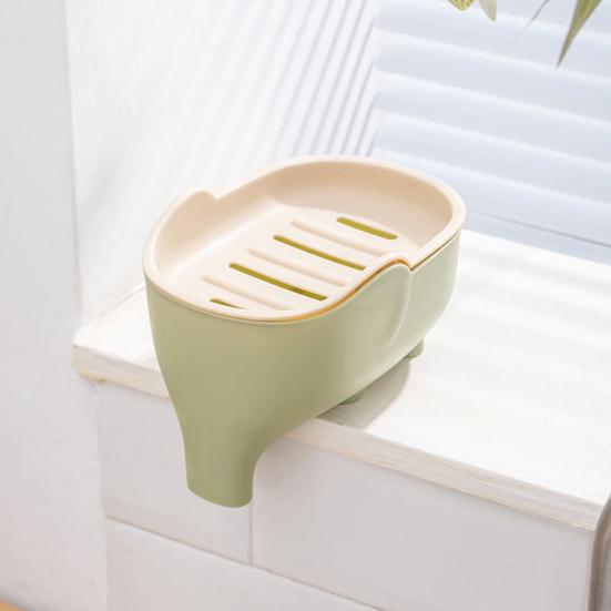 Soap Holder Non-Slip Design Easy To Clean Double Layer Versatile Soap Dish with Drain Holes Bathroom Decoration