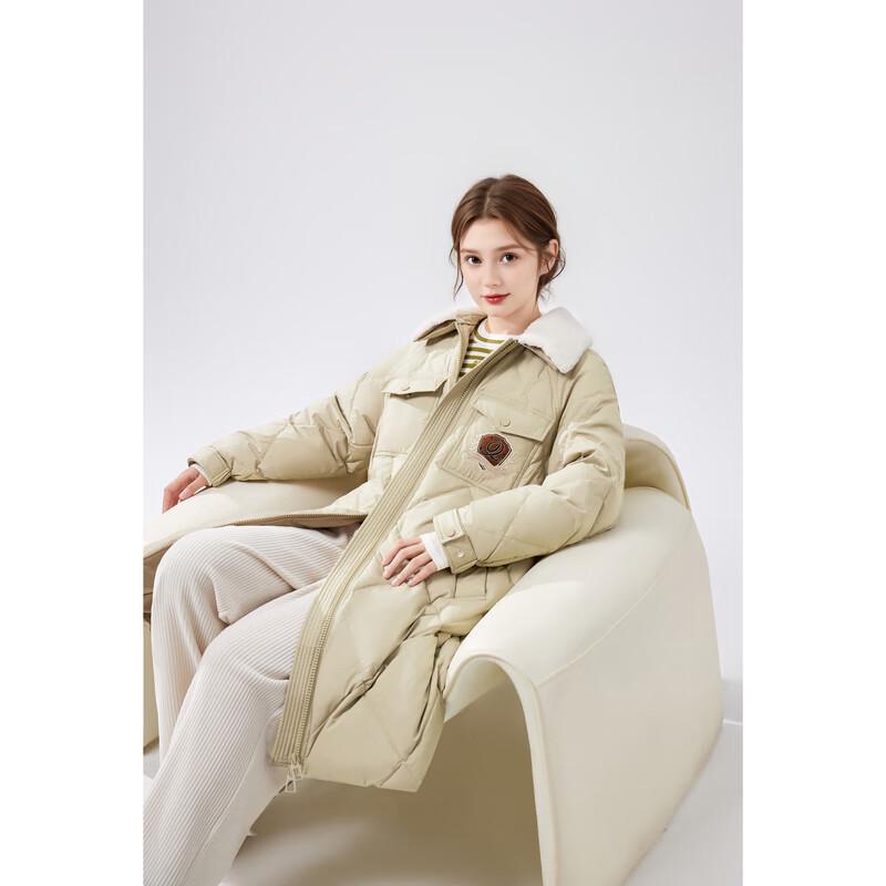 

Осенняя куртка-пуховик с лацканами в стиле колледжа M