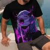 Street Trend Funny Men's Clothing Casual T-shirt 3D Printing Creative Graphic Short Sleeved Loose Round Neck Top Men