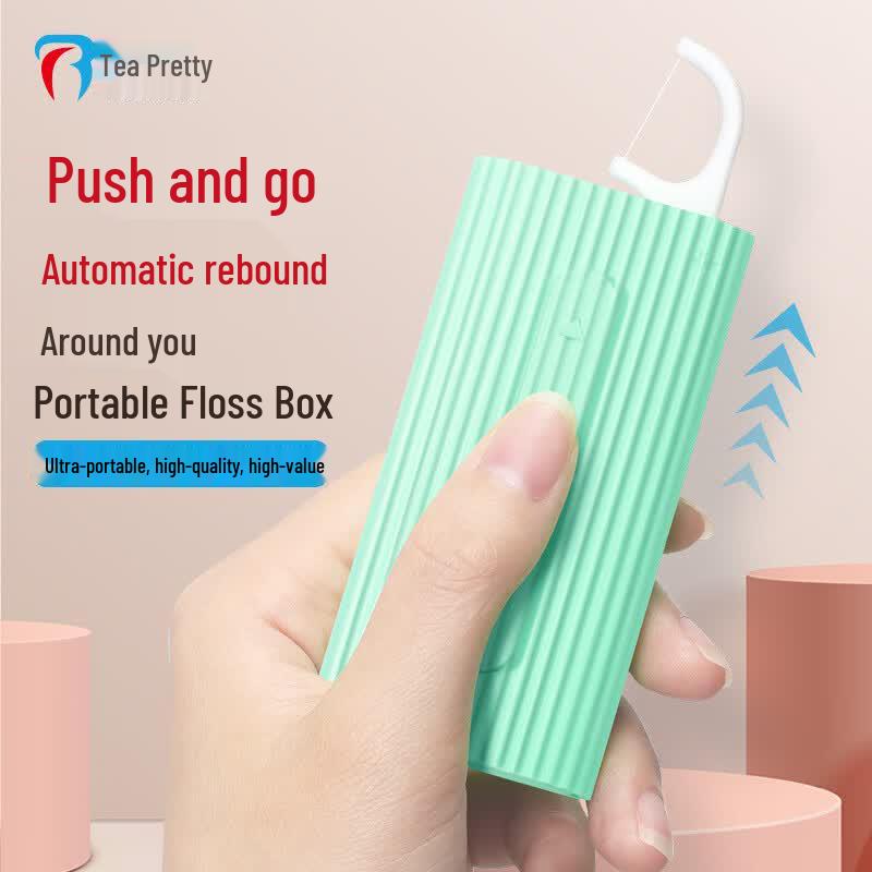 Rongqiao Portable Disposable Dental Floss Sticks, 100 Count