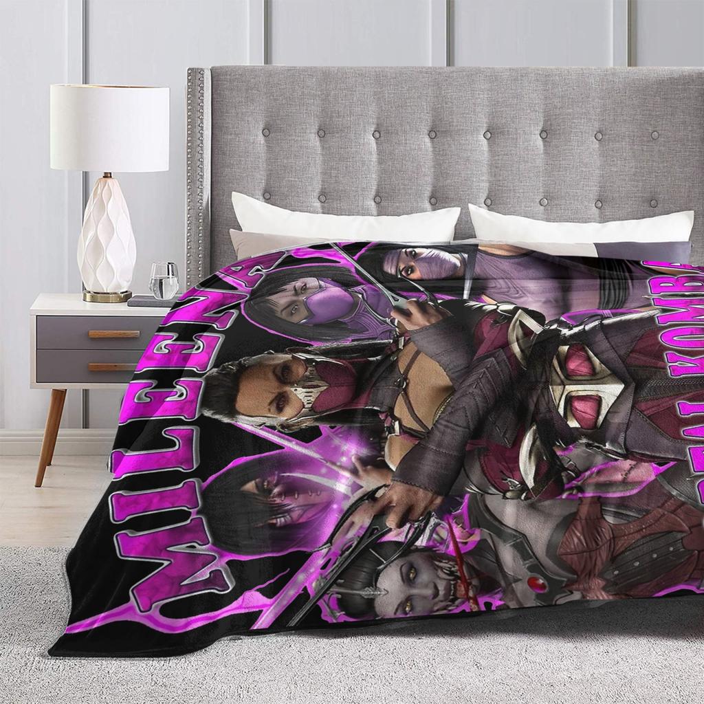 Mortal Kombat Mileena MK Blanket Fuzzy Funny Soft Throw Blanket for Bedding Lounge All Season