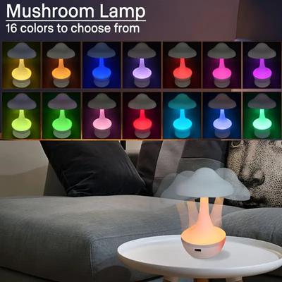 Lumină de Noapte Ciupercă Lampă de Masă Tactilă 16 Culori LED Reîncărcabilă USB Dormitor Living Decor Lampă Halloween Crăciun
