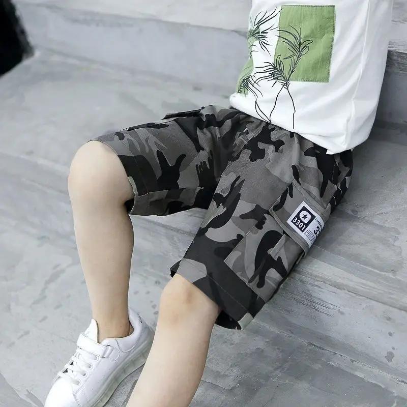 Baby Boy Shorts Summer Boys Sports Loose Shorts Elastic Waist Teen Trousers Children's Clothes