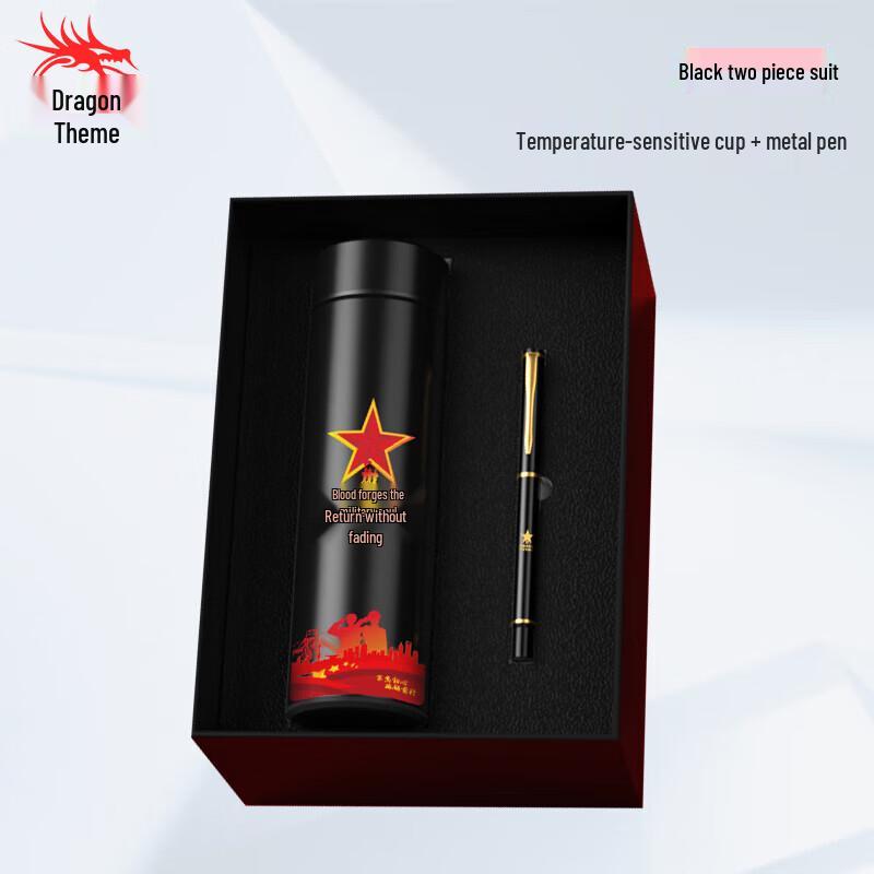 Подарочный набор-сувенир на пенсию с кружкой с дисплеем температуры и ручкой