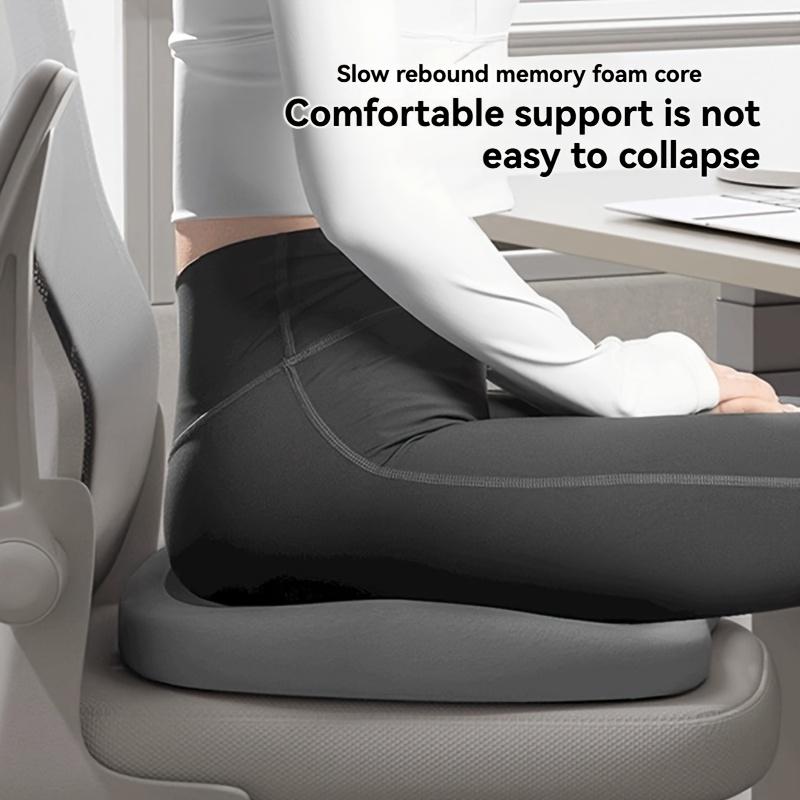 Uzun Süre Oturmak İçin Ergonomik Hafızalı Köpük Koltuk Minderi - Ayarlanabilir Kalça ve Bel Destek Pedi - Ofis, Araba ve Ev Kullanımı İçin Taşınabilir Sandalye Matı