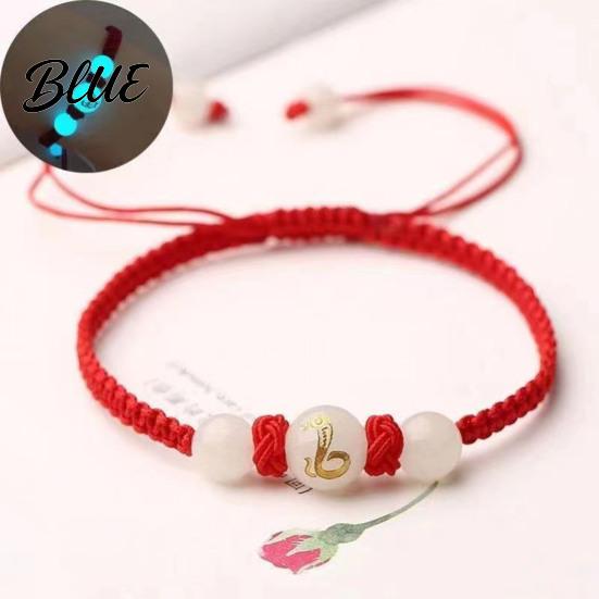 Glow In The Dark Bracelet Snake Year Lucky Red Rope