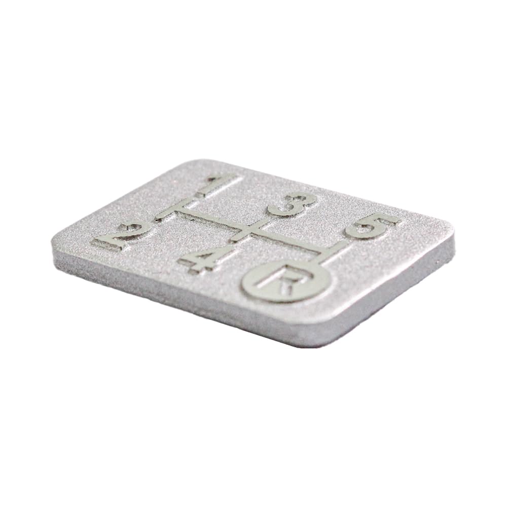 Aluminum 5 Speed Shift Pattern Plate Slash Cut Silver Shift Pattern Sticker Change Pattern Sticker Gear Change Sticker