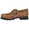 X Wacko Maria 3-Eye Classic Lug Comfortable Fit Boat Shoes Men Sneaker Brown Leopard A44YF-AHC