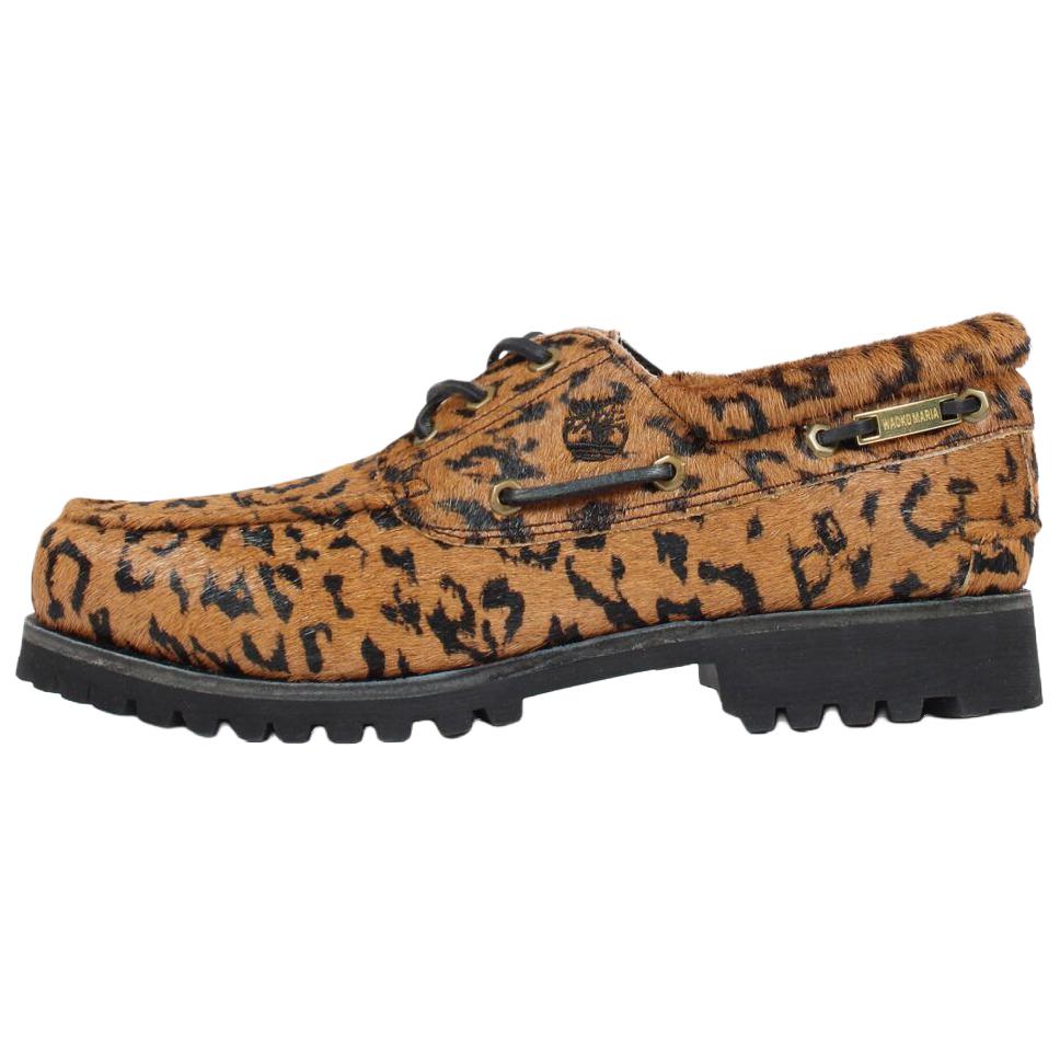 

Timberland X Wacko Maria 3-Eye Classic Lug Comfortable Fit Boat Shoes Men sneaker Brown Leopard A44YF-AHC 41