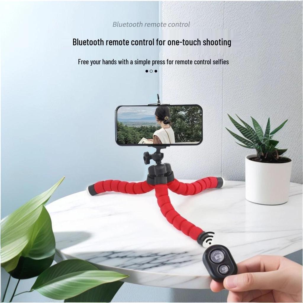 Octopus Mini Portable Selfie Stand with Bluetooth Remote for Creative Live Streaming
