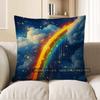 Home Decor Colorful Nebula And Stars Pillow Cover Pattern Cushion Cover Suitable For Sofa Bedroom Car Pillow Cover