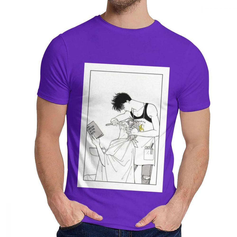 Harajuku Fish Anime Japanese Crime Ash Eiji Manga T Shirt For Man Crazy Organic Cotton