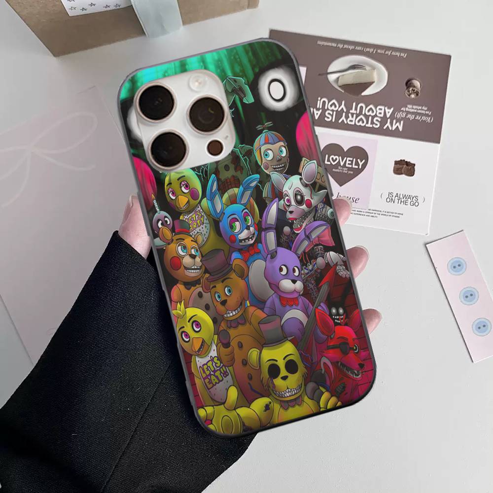 

F-Five N-Nights at F-Freddys Game For iPhone 16 15 14 13 12 11 17 Pro Max Plus Wave Corrugated Phone Case Anti Drop Cover iPhone 17 Pro