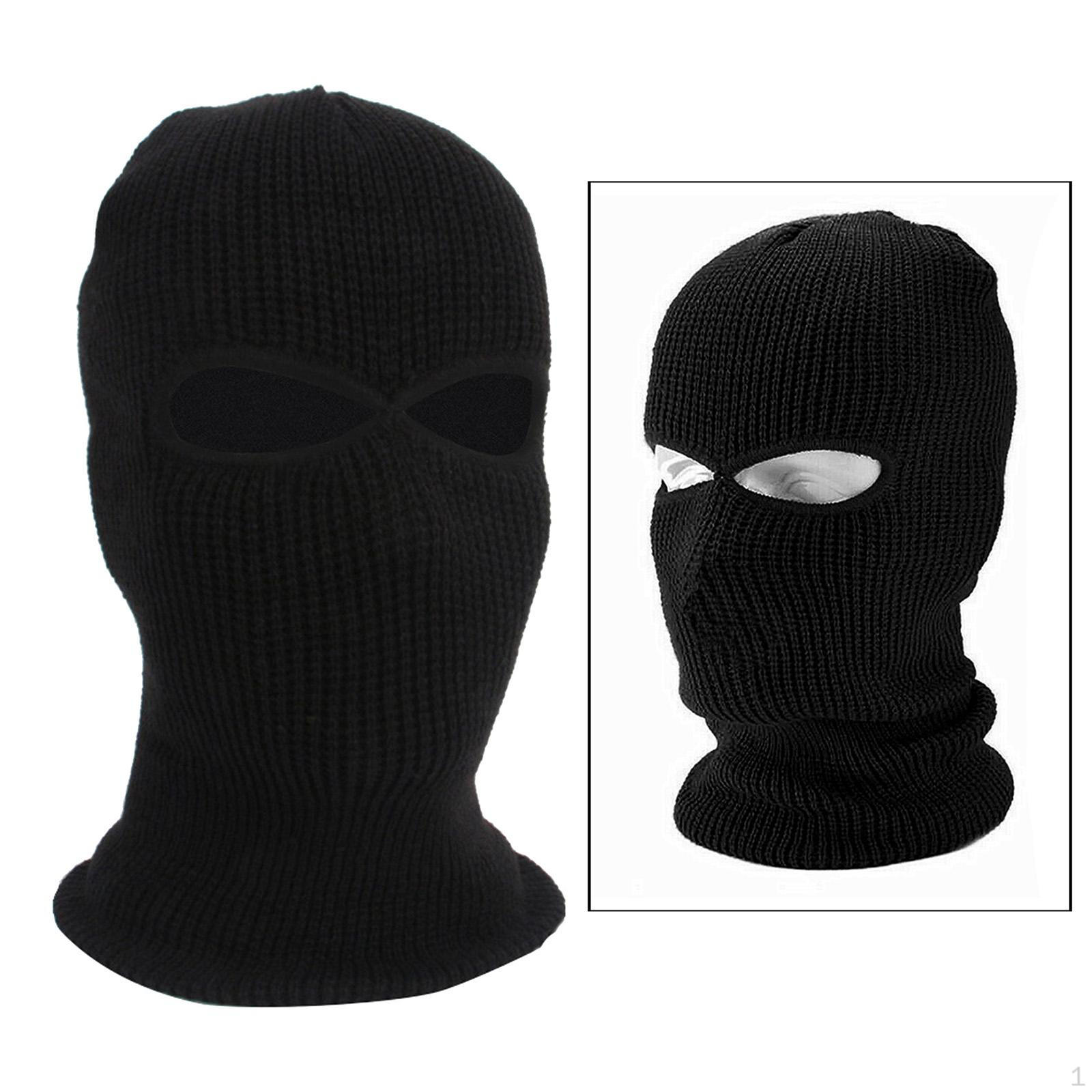 Ski Winter Hole Balaclava Hood Cover black 2 hole