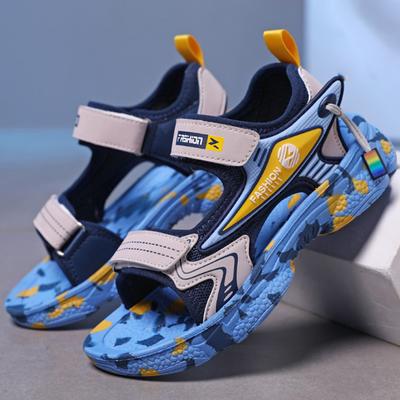 Kinder-Sommer-Jungen-Sandalen, Outdoor-Strandsandalen für 5–16 Jahre alte Mädchen, rutschfeste, atmungsaktive Wandersandalen