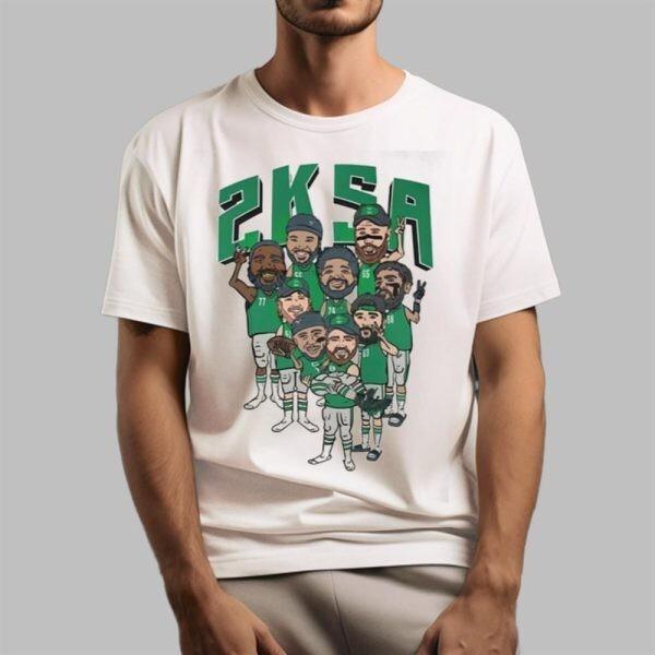 Eag-les Saquon Barkley 2K SA Как насчет этих парней впереди Футболка Унисекс Футболка M