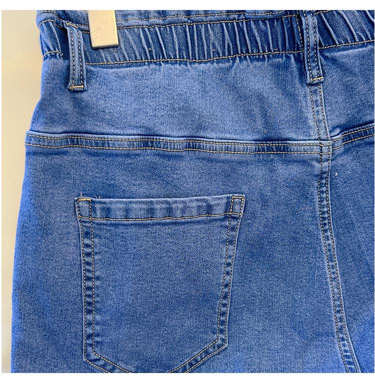Super Size High Waist Summer Loose Fit Plus-Size Denim Shorts 3188