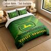 Bedding Set 1 Duvet Cover 2 Pillowcases John Deere Print Soft Bed Linen Bedroom Decor