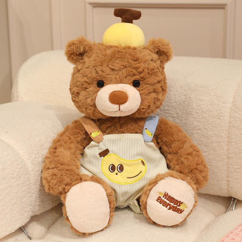 Kawaii Wearing Clothes Bear Plush Toys Soft Fluffy Cartoon Dressed Little Bear Doll Amusing Birthday Gift To Family Friends