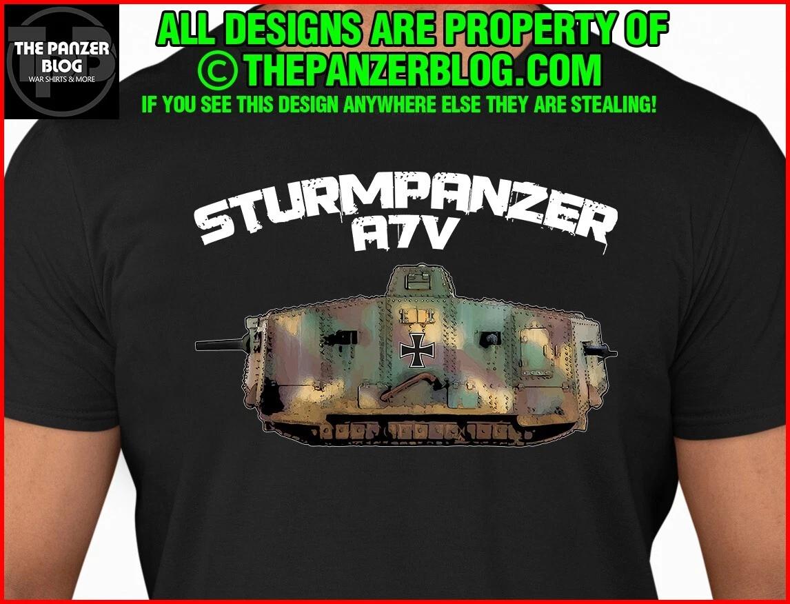 Sturmpanzer A7V Panzer T-Shirt WWI German Tank Version 2 XXL