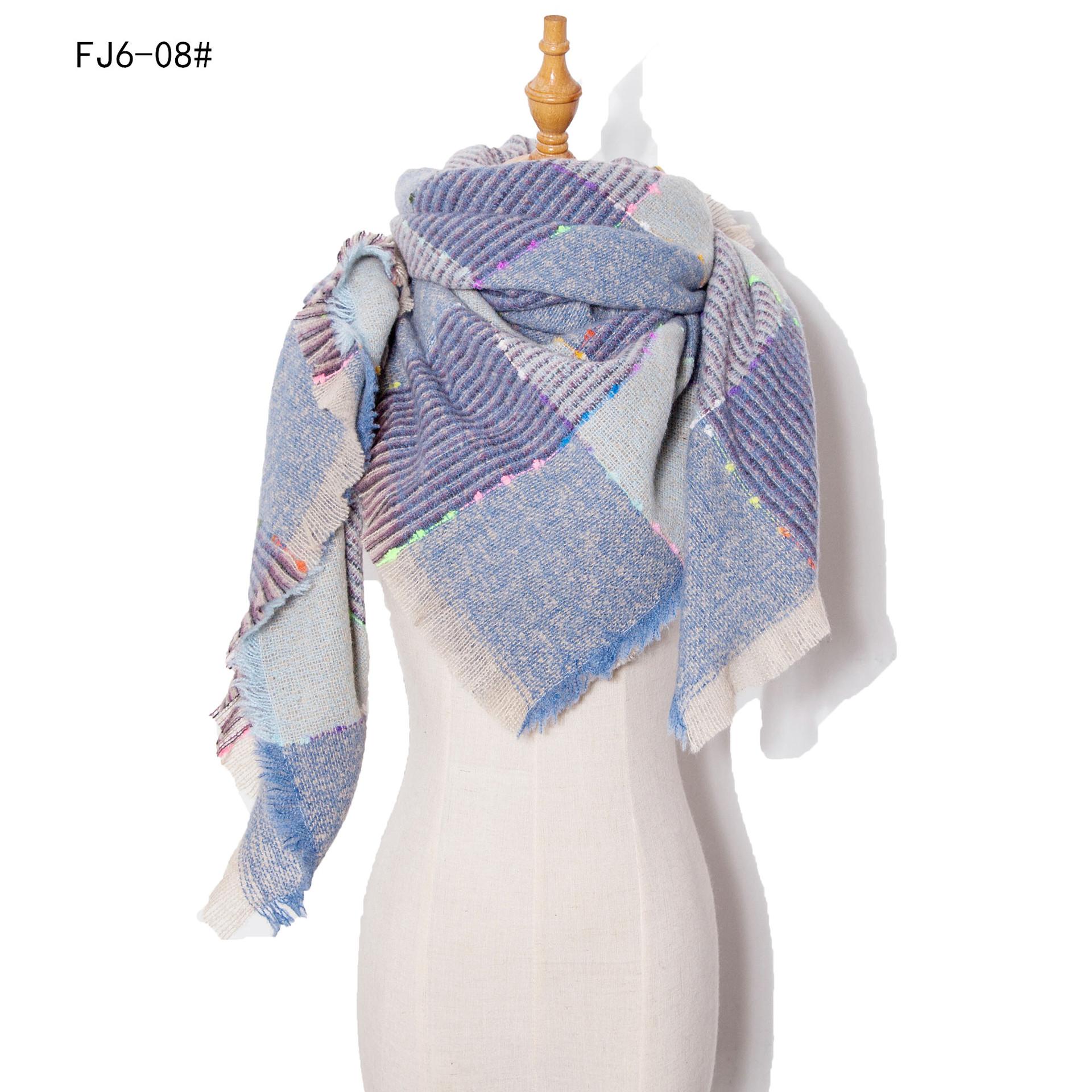 

Осінній і зимовий новий потовщений колючий вовняний великий плед квадратний шарф шарф жіноча шаль 135cm