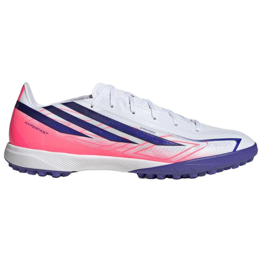adidas F50 Hyperfast League TF Cloud White Solar Purple Unisex Cleats Solar-Purple Solar-Turbo KJ3434