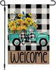 Summer Garden Ag Sunowers Truck 12X18 Inch Double Sided Small Pliad Farmhous VVL YYX EEZ