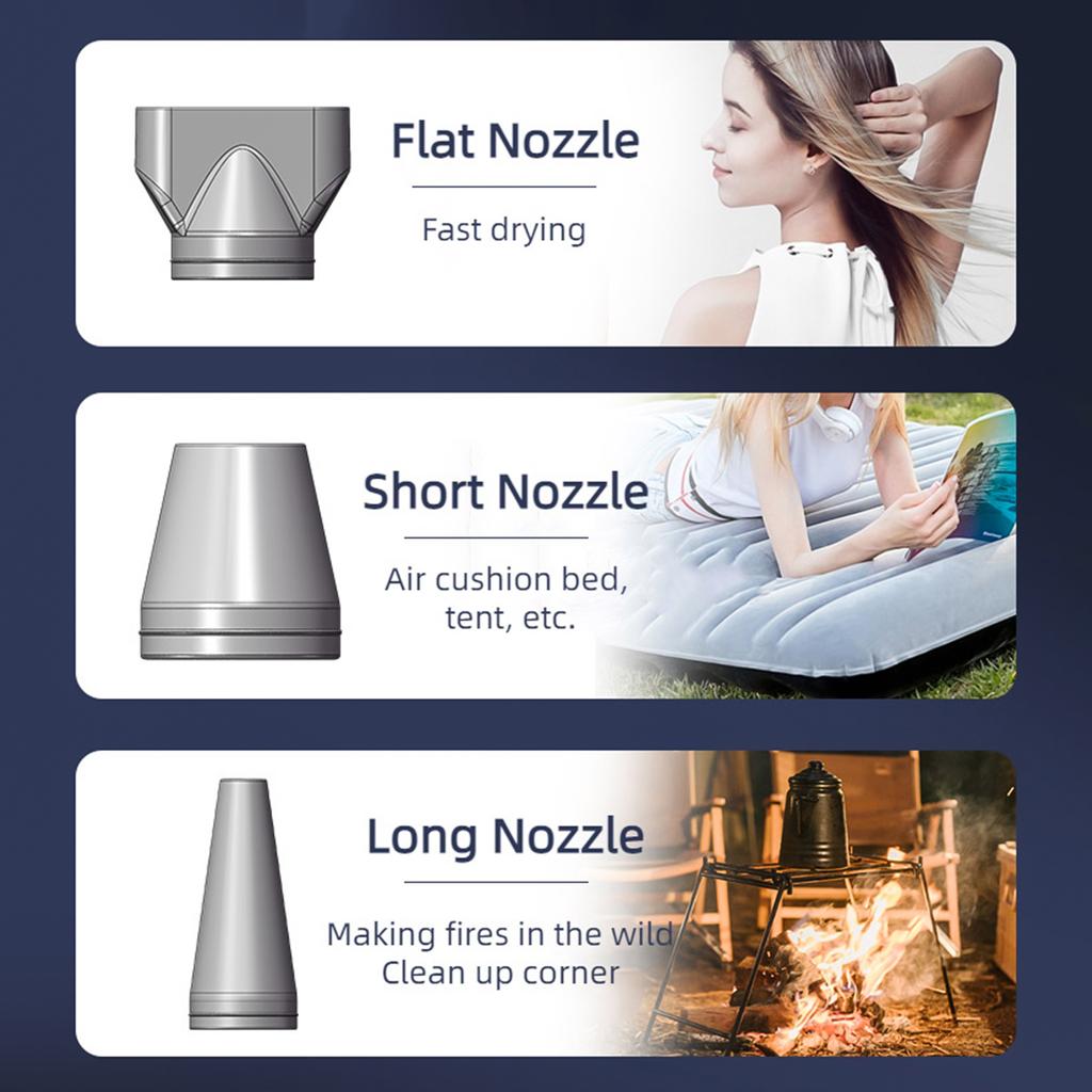 Cordless Compressed Air Duster Mini Air Blower Duster 110000RPM Air Duster Blower with 3 Nozzles 3