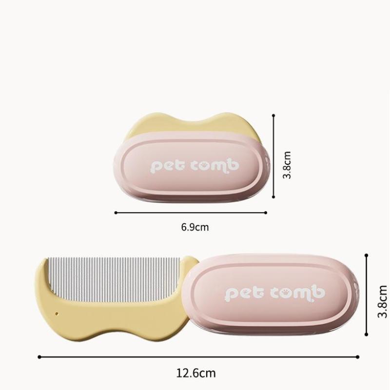 Pet Folding Facial Cleaning Comb Removes Tear Stains Row Comb Portable Dog Hair Repair Scissors Cat Hair Comb Pet Clean Supplies