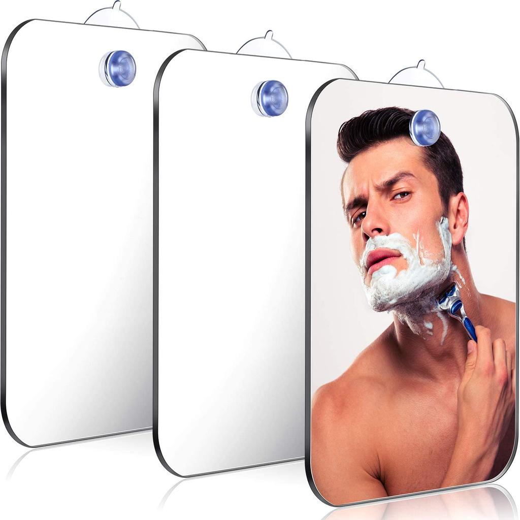 Shower Bath Mirror Bathroom Tools Acrylic Shaving Makeup Mirrors Washroom Travel Accessories With Wall Suction For Men Women