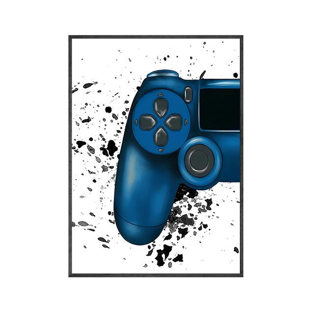 Nordic Poster HD Print Canvas Painting New Design Boys Game Black Illustration Gamer Quotes Wall Art Kids Art Picture Home Decor