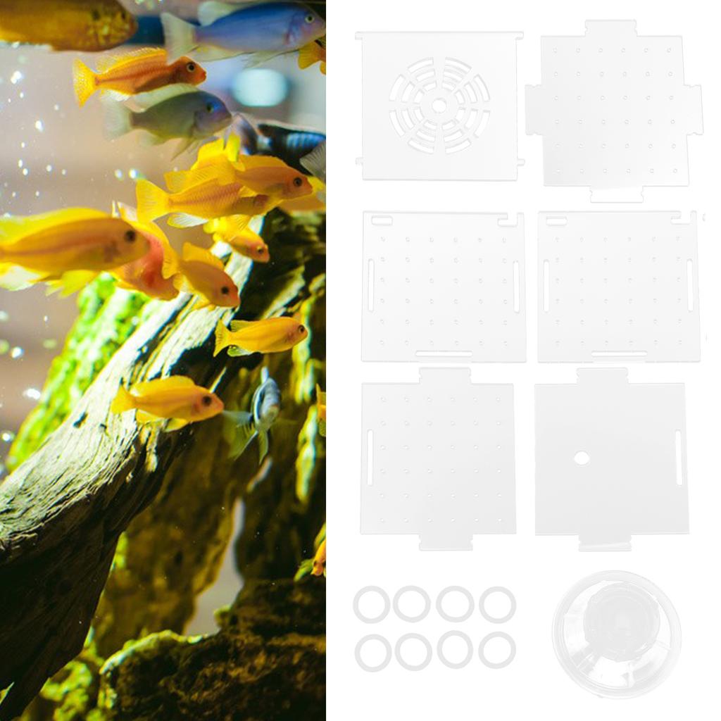 Fish Isolation Box Acrylic Fish Breeding Box Aquarium Hatchery for Baby Fishes Shrimp