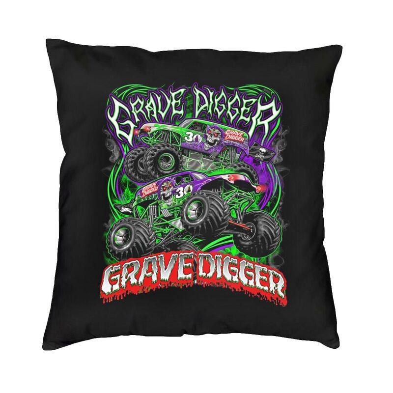 

Monster Jam Grave Digger Monster Truck Cushion Cover Print Throw Pillow Case for Living Room Custom Pillowcase Home Decorative 30x30cm 12x12in