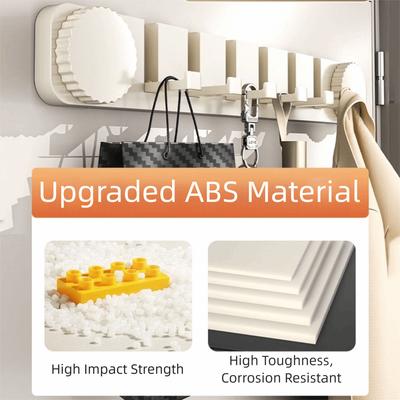 Space-Saving Suction Cup Door Hook Foldable Hook Strong Vacuum Suction Folding Coat Rack Removable 6 Hooks