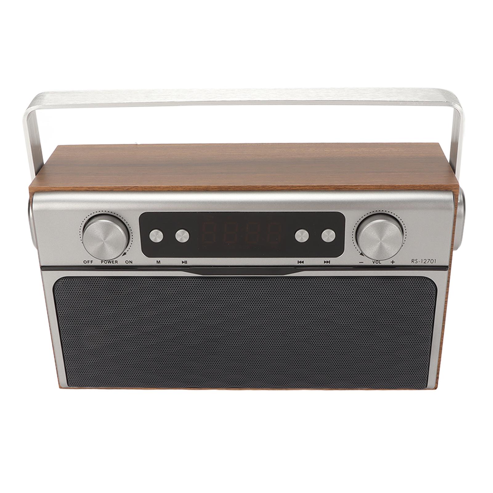 

Ретро Bluetooth-динамик Многофункциональный FM-радио Часы Будильник Функция Кнопка Ручка