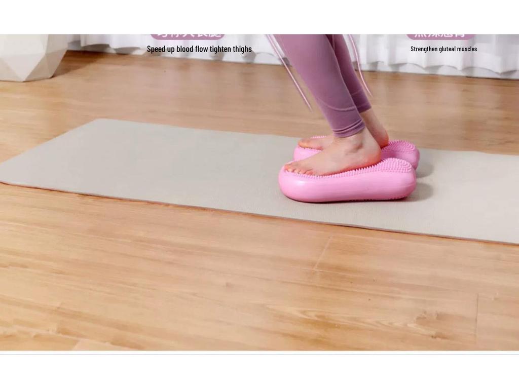 Inflatable Foot Stepper for Women's Yoga with Massage Function, Silent Home Exerciser
