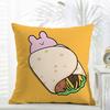 Asamimichaan Asleep Cute Asamimi Cushion Cover comfort Daily Washable Linen Soft  for Sofa Bed Home Room Decor